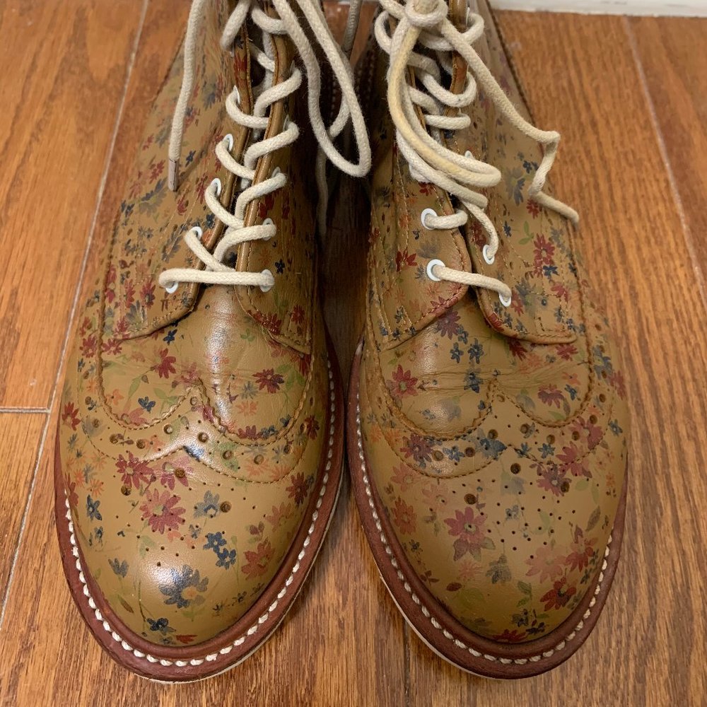 Dr. Martens Floral Lace Up Boots - Brown - Picture 3 of 4